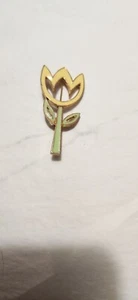 Vintage Brooch Enamel Pin Tulip - Picture 1 of 5