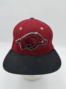 VINTAGE Arkansas Razorbacks Zephyr 90s Snapback Hat NCAA Cap - Picture 1 of 10