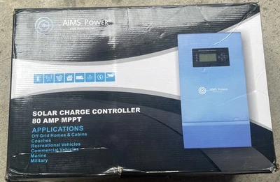 Controlador de carga solar AIMS 80 AMP 12/24/36/48 VDC MPPT caja abierta Foto 1 de 4