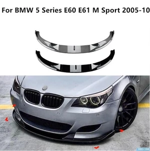 For BMW 5 Series E60 E61 M Sport 2005-10 2009 Front Bumper Spoiler Lip Kit Black - Foto 1 di 1
