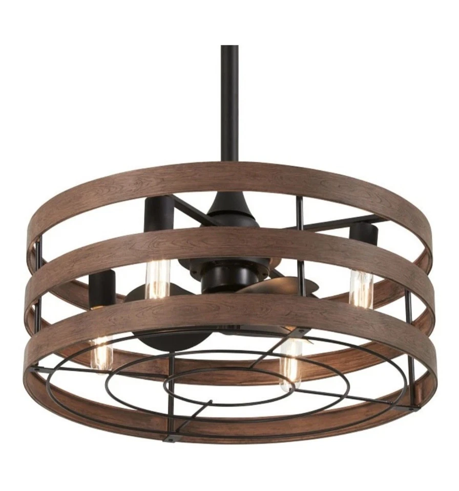 MinkaAire Audrey Audrey 22-1/2"W 14" barrido 3 hojas 4 luces interior - carbón / Foto 1 de 4