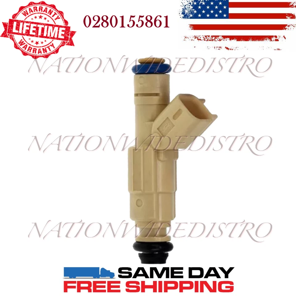 1x OEM Bosch Fuel Injectors for 00-02 Mercury Cougar Mazda MPV 2.5 V6 0280155861 - Image 1 of 4