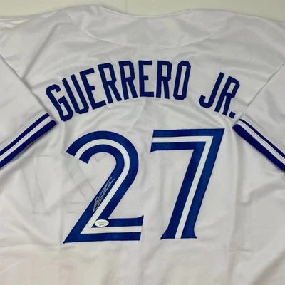 Vladimir Guerrero Jr Autographed AUTO Toronto White Custom Jersey - JSA - Image 1 of 4