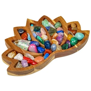 Lotus Crystal Display Tray - Showcase Your Gems, Healing Stones & Treasures -... - Picture 1 of 8