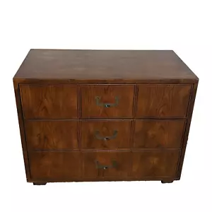 Henredon Artefacts 3 Drawer Low Chest 33x26x18 - mcm big nightstand 1979 vintage - Picture 1 of 11