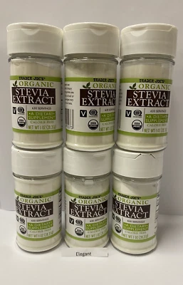 Lote de 6 Nuevos Polvos Extracto de Stevia Orgánico Puro Trader Joe's EXP 05/2031 Foto 1 de 2