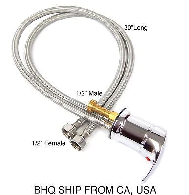 BEAUTY HEADQUARTERS Shampoo Faucet, fits most shampoo bowl or backwash unit 30" Long
