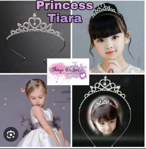 Dima corona de cristal estrás fiesta de graduación tiara con flor de boda niñas niños - Imagen 1 de 14