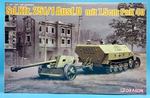 Dragon 1/35 6664 Sd.Kfz.251/1 Ausf.D mit 7.5cm PaK 40 (2 in 1) Brand New Kit - Bild 1 von 4
