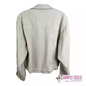 12th Tribe Damen Shacket beige Cord Baumwolle Jacke Knopf vorne langarm M - Bild 1 von 6