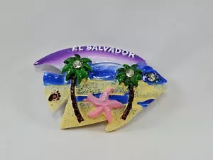 Calamita El Salvador Magneto de porcellana artigianale pesce porcellana salvadoregna - Foto 1 di 7