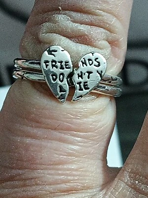 Pandora Authentic Stranger Things Friends Don't Lie Splittable Ring Size 6789 - Image 1 of 4