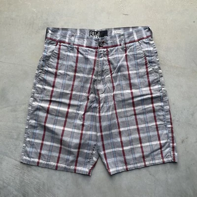 Pantalones Cortos Y2K Billabong A Cuadros Rayas Jon Meadows Surf Patinador Estilo Talla 32 Foto 1 de 4