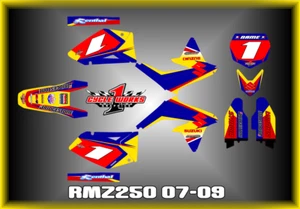 Suzuki RMZ250 07-09  SEMI CUSTOM GRAPHICS KIT BLUESTREAK - Picture 1 of 1