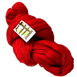 Antique / Vintage Wool Lavenda Bright Red Fingering Skein 3 PLY Shade No 210 - Picture 1 of 3