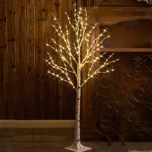 Lighted Birch Tree 4Ft 200 LED Fairy Lights Christmas Twig Trees with Lights for - Picture 1 of 9
