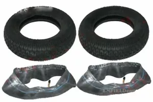 Neu Paar Vorne & Hinten Mrf Lambretta Vespa 8.9cm X 25.4cm Gummi Rad Reifen - Bild 1 von 5