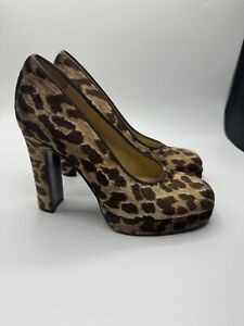 Dolce & Gabbana Damen Pumps Gr. 36,5 aus Samt Leopardenmuster *Sehr Gut*