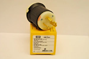 Hubbell HBL2341 Twist-Lock Plug 20A 480V NEMA L8-20P 2P 3W Grounding UL CSA New - Picture 1 of 6