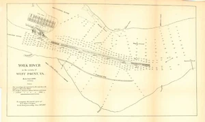 Map of York River in the Vicinity of West Point, Virginia 1887. - Picture 1 of 1