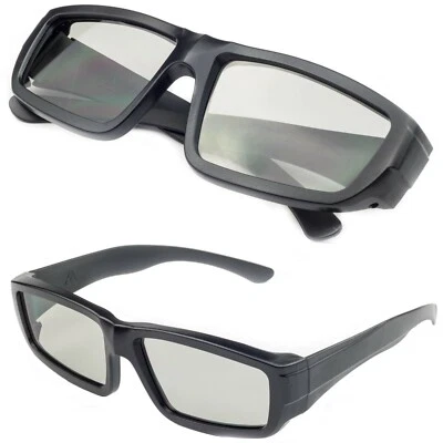 High Quality Black Universal 3D Glasses Passive Polarised Home Film TV Cinema - Image 1 of 4