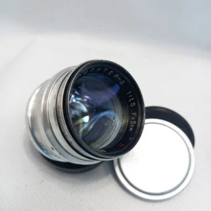 Early! Jupiter 3 f/1.5 50mm Red P Lens Mount M39 Soviet 5903117 1959 year 2 Caps - Picture 1 of 21