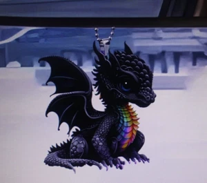 Dragon Acrylic Rearview Mirror Decorative Pendant Ornament Gift Colorful Chest - Picture 1 of 3