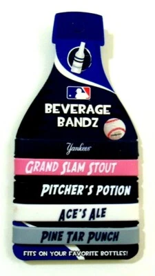 MLB Beverage Bandz pack of 5 wristbands for drink bottles New York Yankees - Image 1 of 2