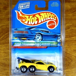 Hot Wheels 2000 Treasure Hunt Series Tow Jam Yellow Real Riders T-Hunt TH RR - Picture 1 of 3
