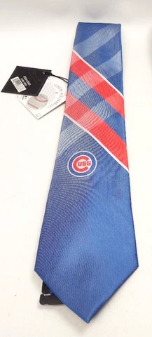 MLB Chicago Cubs Grid Necktie - Men's Tie - Baseball Tie Cover