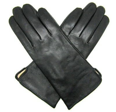 Womens Super Soft Premium Quality Real Leather Classic Gloves Winter Fully Lined - Image 1 of 4
