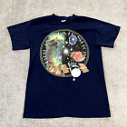 Vintage Shirt Mens Large Hubbles Star Show Blue Astrology Space Planet Moon 90S
