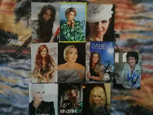 AUTOGRAMM SAMMLUNG 10 KARTEN "SCHLAGERSÄNGERINNEN" & CD - Bild 1 von 1