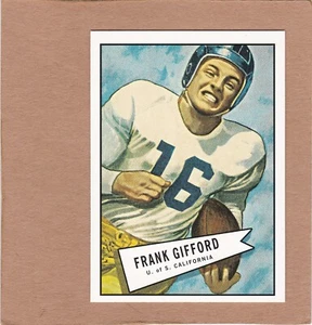 2001 Bowman Frank Gifford Reprint #R-FG EX-NM 1952 Rookie - Picture 1 of 2