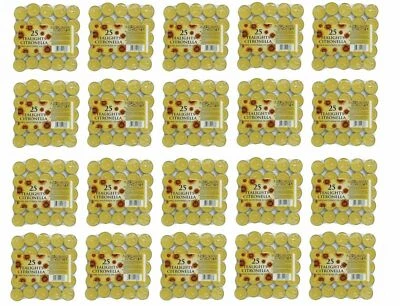 Citronella Tealight Candles Mosquito Fly Insect Repeller Pack of 25 - Image 1 of 2