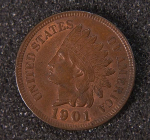 1901 Indian Head Cent MS CH RB Uncirculated Coin Red/Brown Penny Mint Choice - Picture 1 of 2