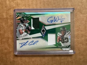 2024 Phoenix Football Dual Auto Jets Tyler Conklin Garrett Wilson 18/25 Jets - Picture 1 of 2