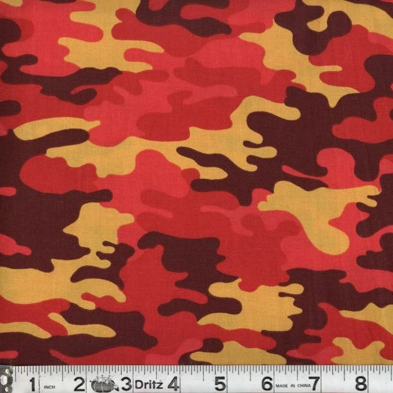 Military Style Volcano Lava Camouflage 100% Cotton Fabric sold by the 1/4 yard - Image 1 of 1