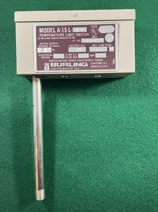 Burling A-1S-L-169 Temperature Limit Switch 3in Probe Max Temp 760 C USA Made - Picture 1 of 7