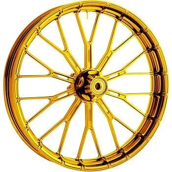 Arlen Ness Gold 18" x 5.5" Y-Spoke Rim Front Wheel Machined Motorcycle 71-546 - Imagem 1 de 2