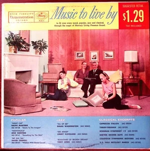 MERCURY RECORDS MUSIC TO LIVE BY SAMPLER POP JAZZ CLASSICAL  VINYL LP 211-83 - Picture 1 of 4
