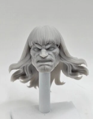 Impreso en 3D CONAN EL BÁRBARO CABEZA ENOJADA 1:12 GI Joe Clasificado LEYENDAS DE MARVEL Foto 1 de 2