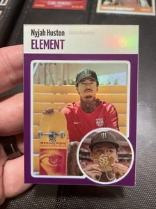 Nyjah Huston Refractor 1/1 One Of One Custom Sticker Card (G201) - Bild 1 von 2