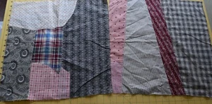1000 10 bloques antiguos de algodón Crazy Quilt 1890-1910, un montón de grandes telas - Imagen 1 de 6