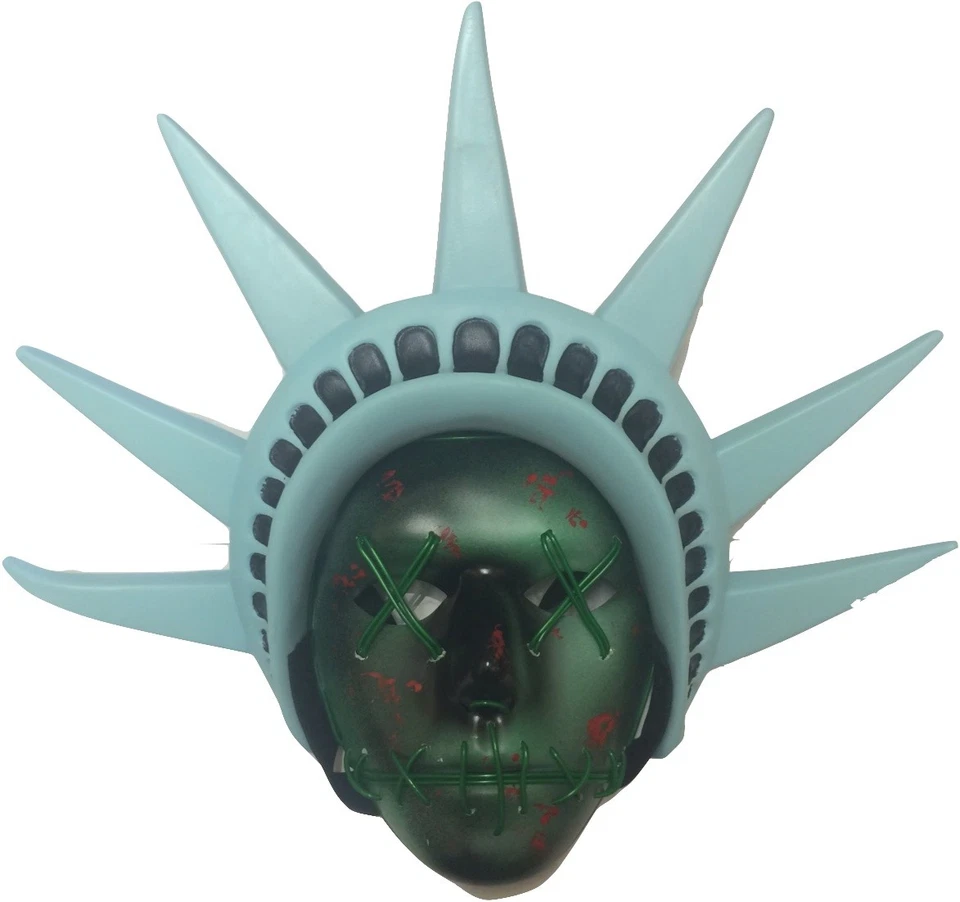 The Purge 3 Leuchtmaske Film EL-Draht Wahljahr Halloween Kostüm LED UK - Bild 1 von 1
