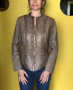 Luxuriöse Veste Blouson 100% Python Giorgio & Mario Größe 36 Fr (S) Neu - Bild 1 von 8