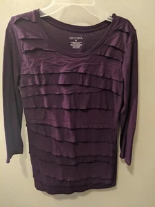 Merona Woman's XS Purple Tucked Top - Picture 1 of 3
