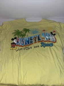 Disney Parks Walt Disney World T-Shirt "Wish You Were Here" Adult Small Yellow - Picture 1 of 2