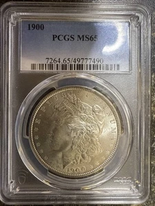 1900 P Morgan Silver Dollar PCGS MS-65 - Picture 1 of 2
