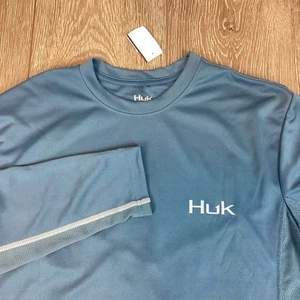 HUK Langarmshirt Angeln leicht türkis blau S Tshirt Tee Performance - Bild 1 von 6